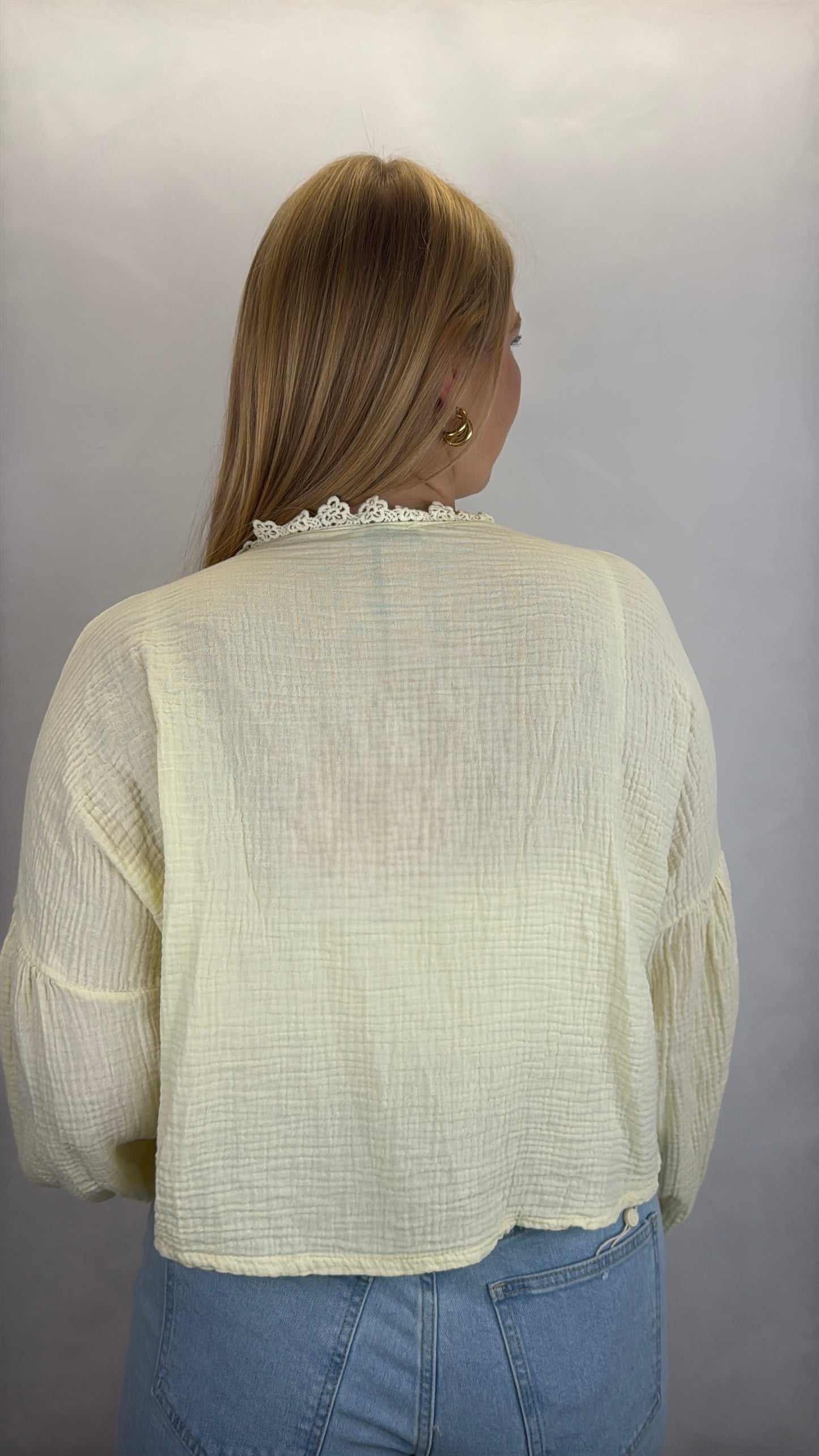 Musselinbluse Ida - gelb
