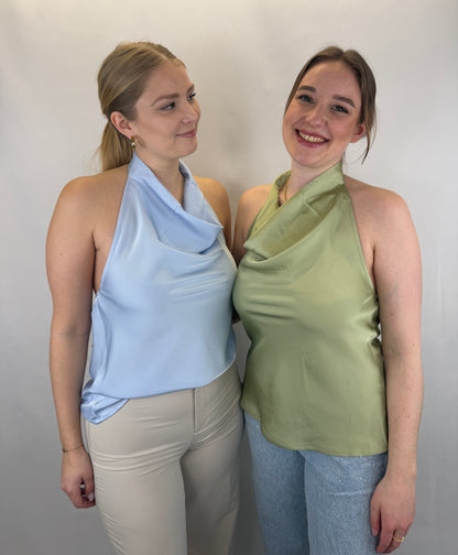 Neckholder Satintop Luna - hellblau