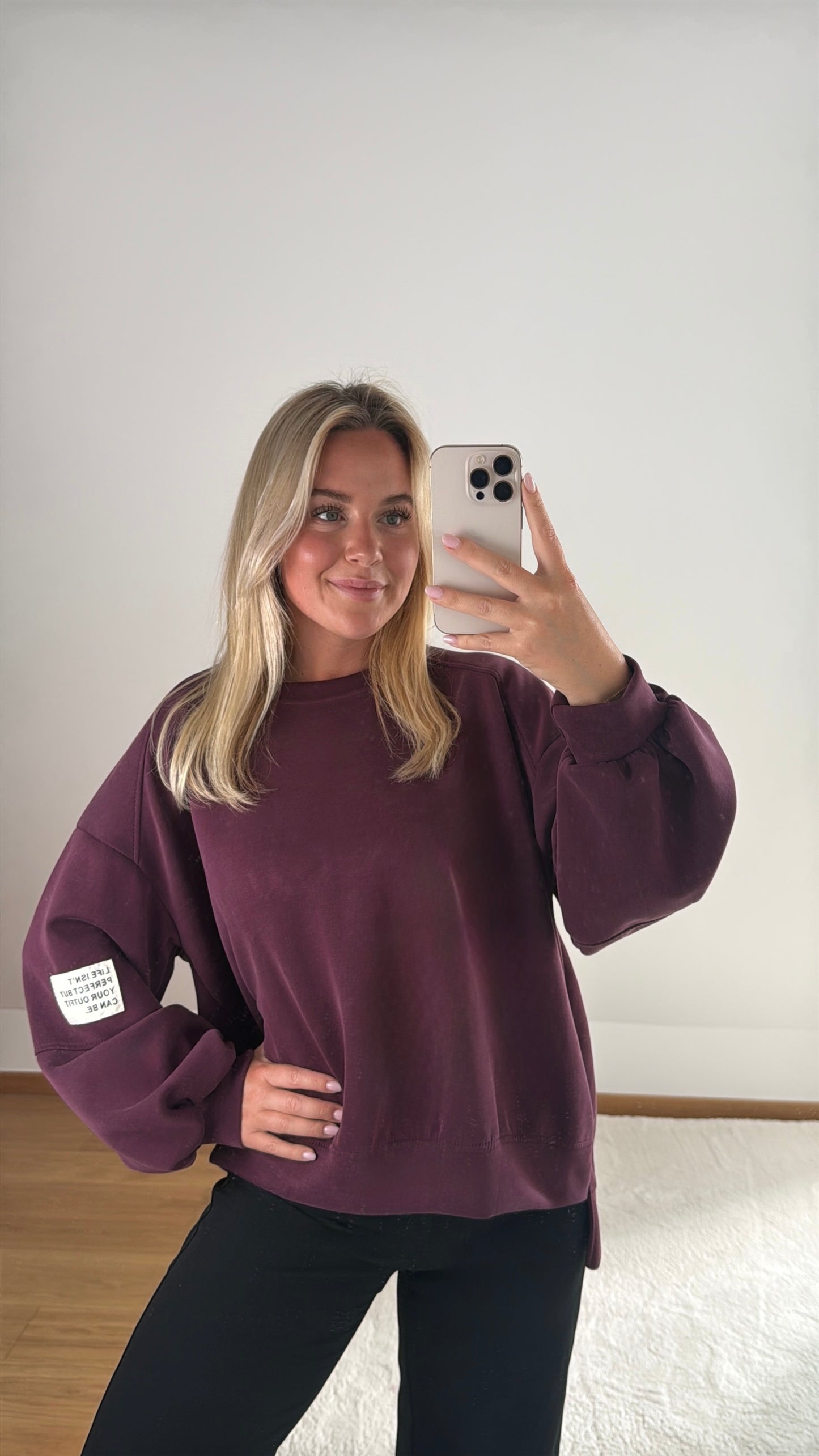 Sweatshirt Patch - weinrot