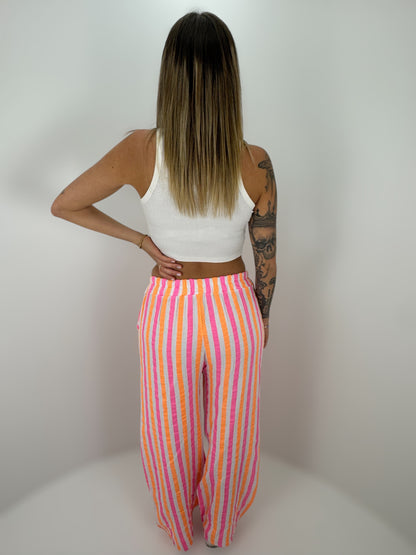 Musselinhose Emilia - pink/orange