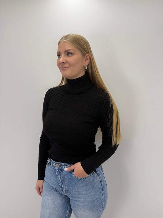 Rollkragenpullover Jasmin - schwarz