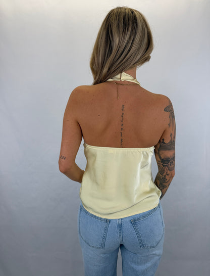 Neckholder Satintop Luna - hellgelb