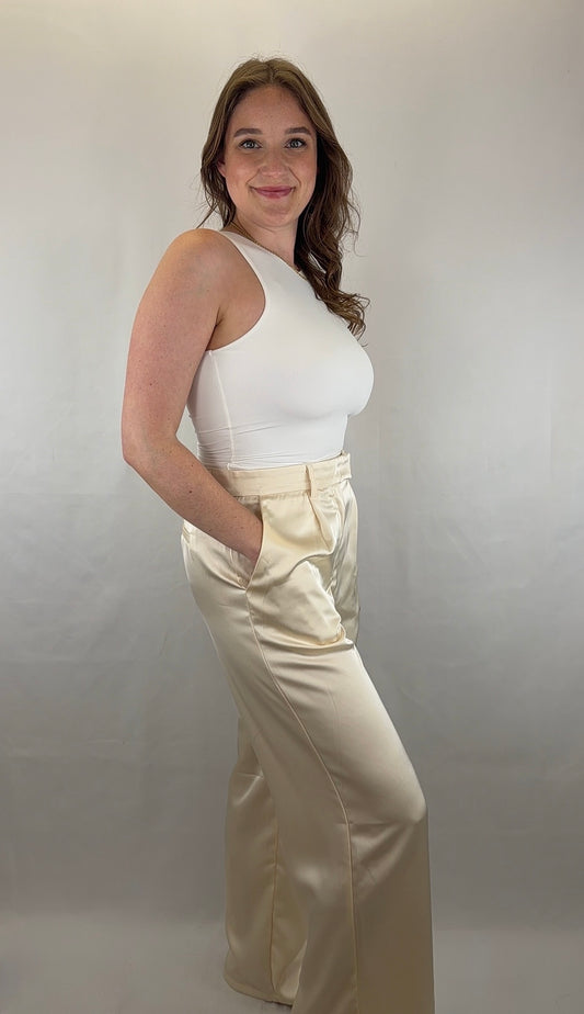 Satinhose Arina - creme
