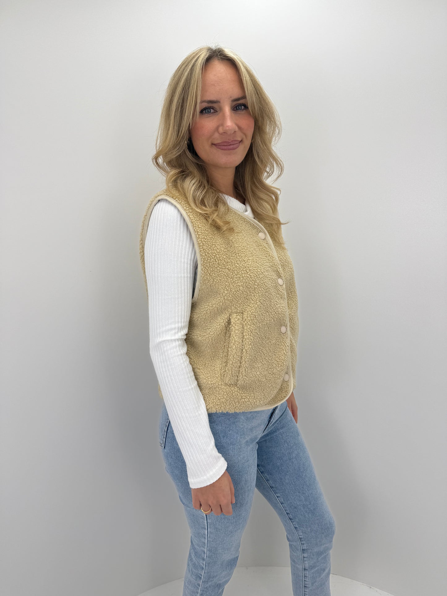 Weste im Teddylook Molly - beige