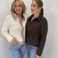 Strickcordjacke Maria - creme/beige