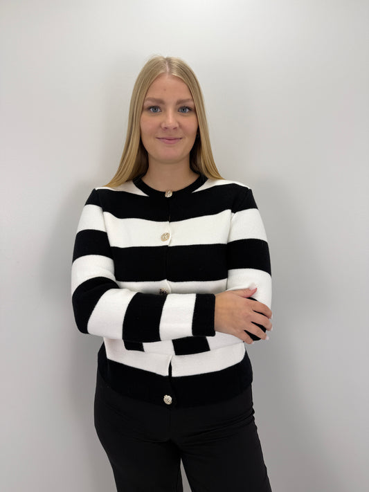 Cardigan Victoria - schwarz/weiß
