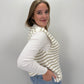 Pullunder Stripes- beige/weiß