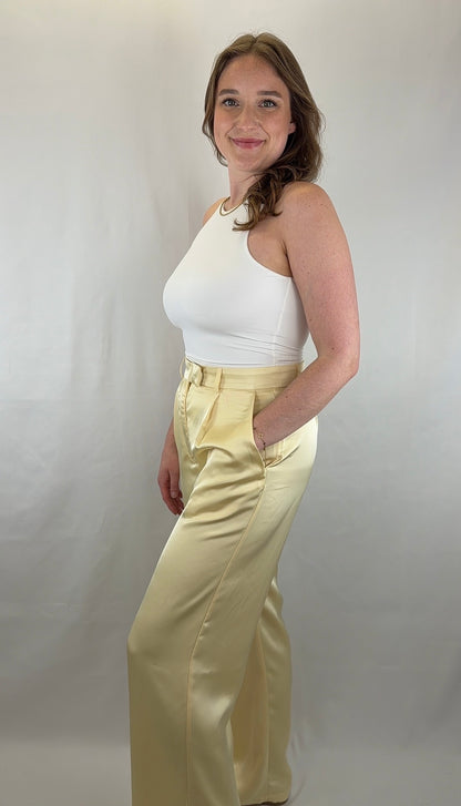 Satinhose Arina - gelb