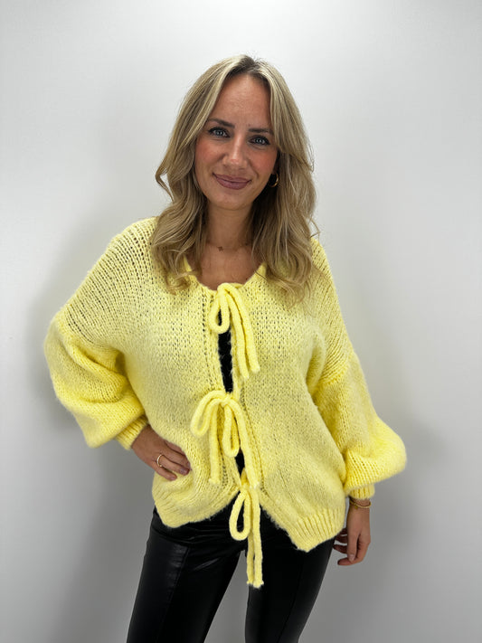 Cardigan Bow - Hellgelb