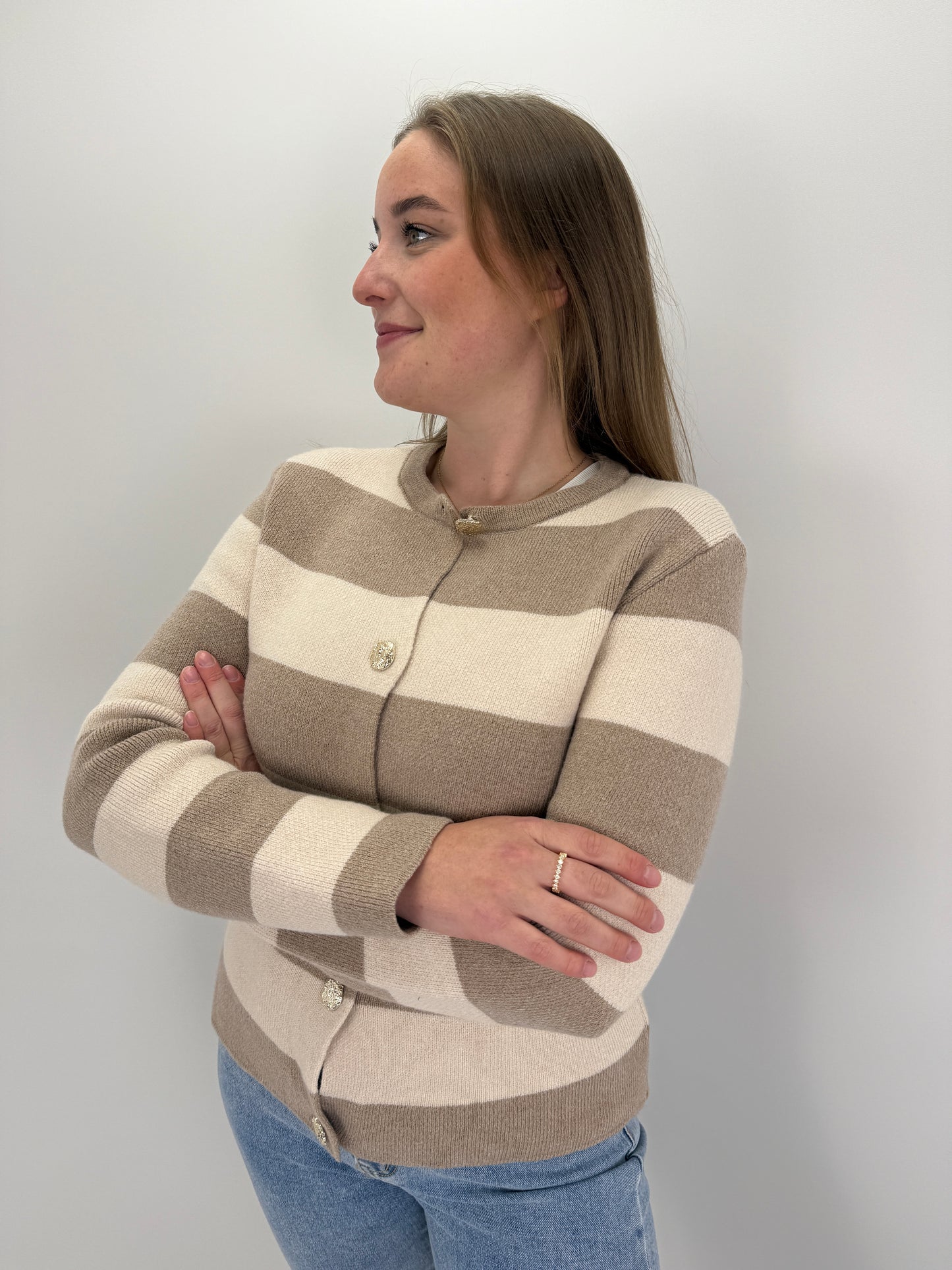 Cardigan Victoria - creme/taupe