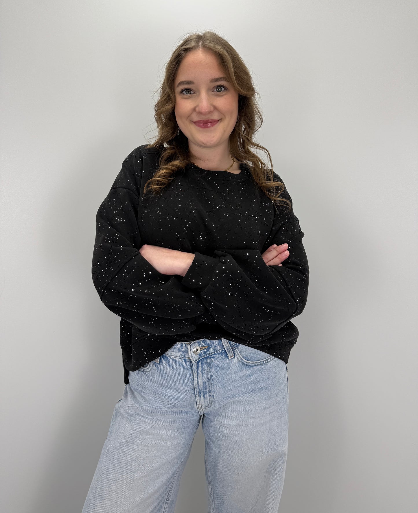 Sweatshirt Shiny - schwarz