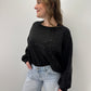Sweatshirt Shiny - schwarz
