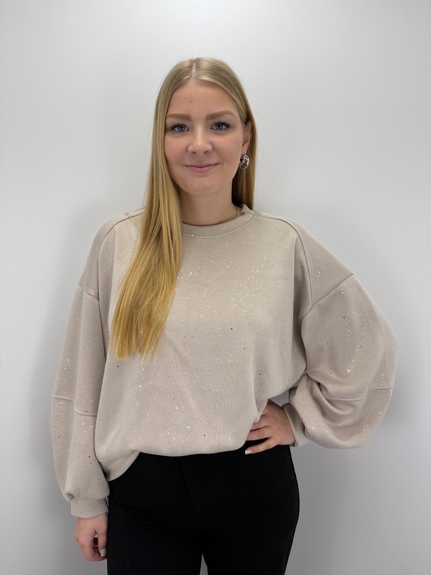 Sweatshirt Shiny - beige