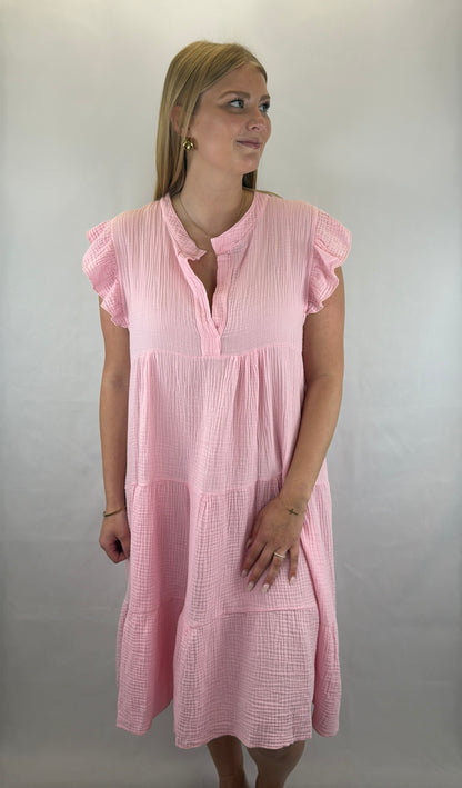 Musselinkleid Lynn - rosa