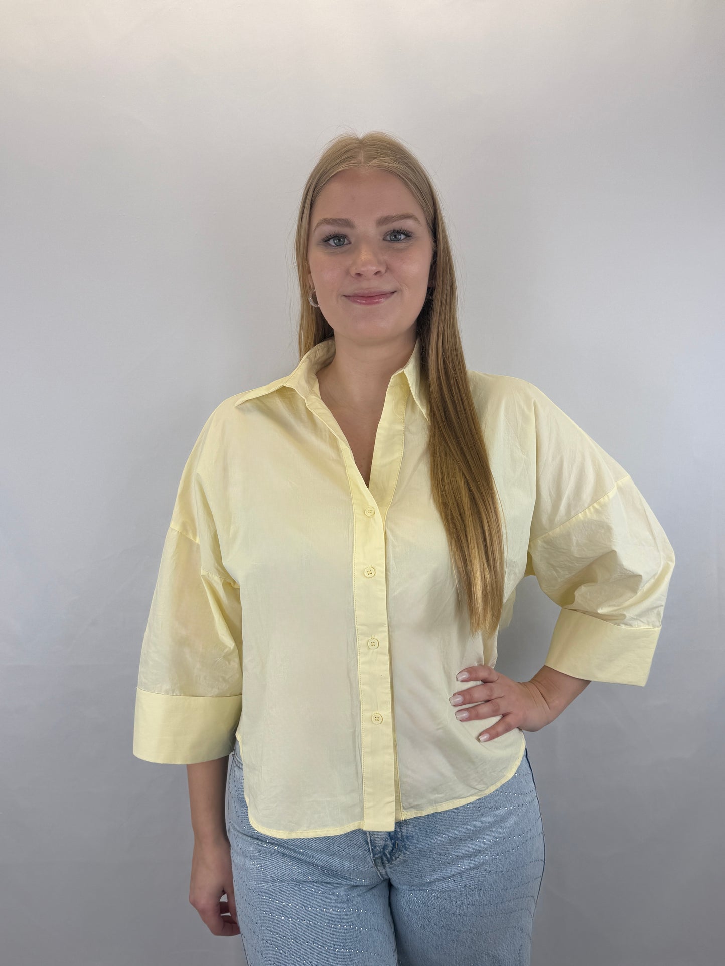 Bluse Daisy - pastellgelb