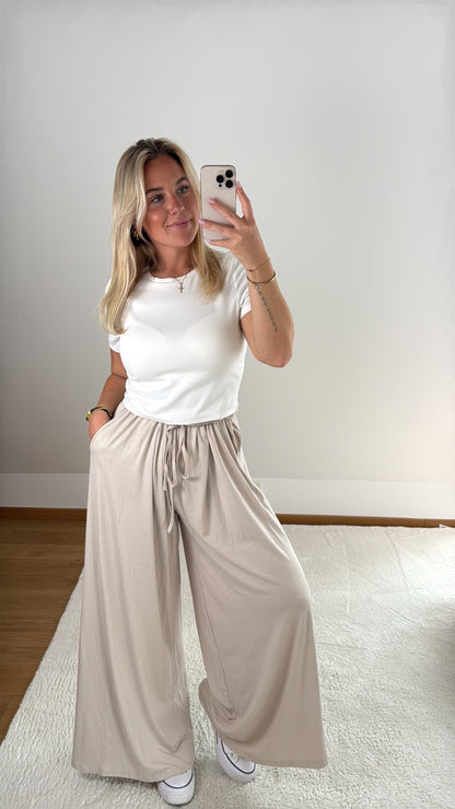 Weite Hose Jessy - beige