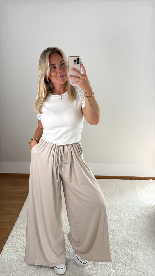 Weite Hose Jessy - beige