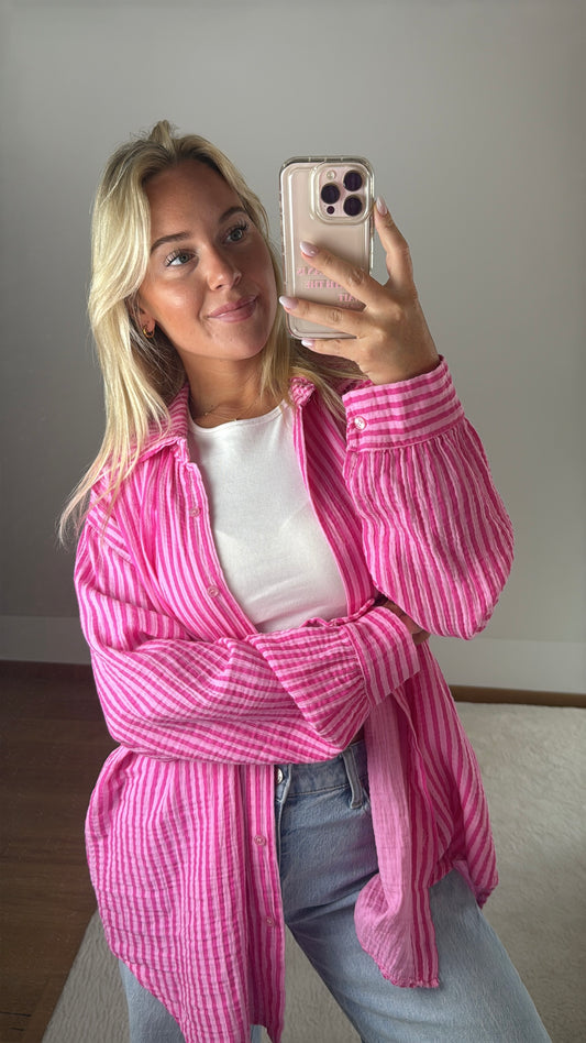 Musselinbluse Gina - rosa/pink