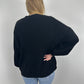 Basic Cardigan mit Ballonärmeln - schwarz
