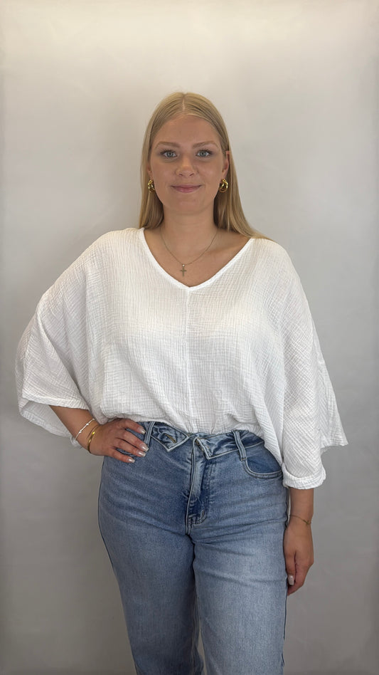 T-Shirt-Bluse Alexa - weiß