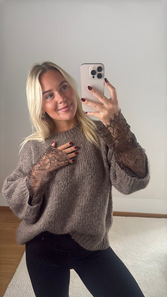 Strickpullover Louisa mit Spitze
