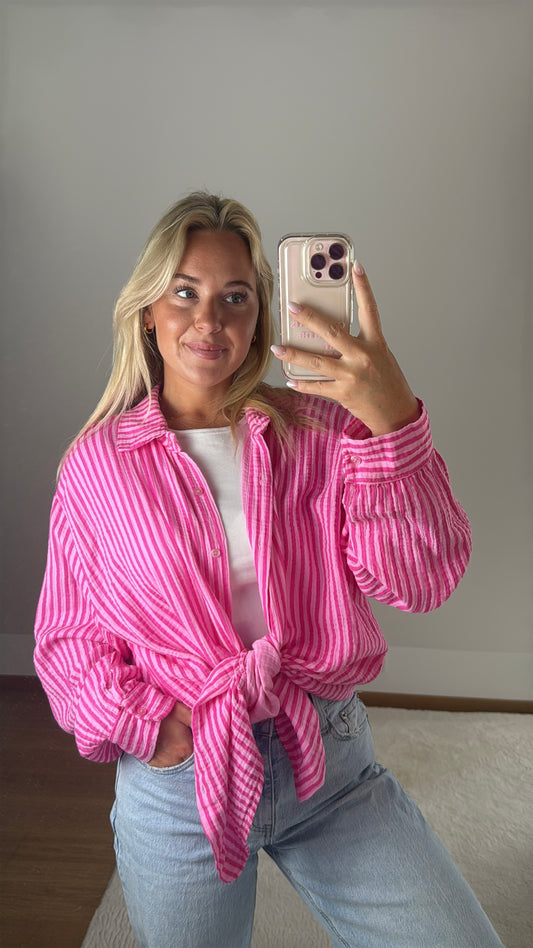 Musselinbluse Gina - rosa/pink