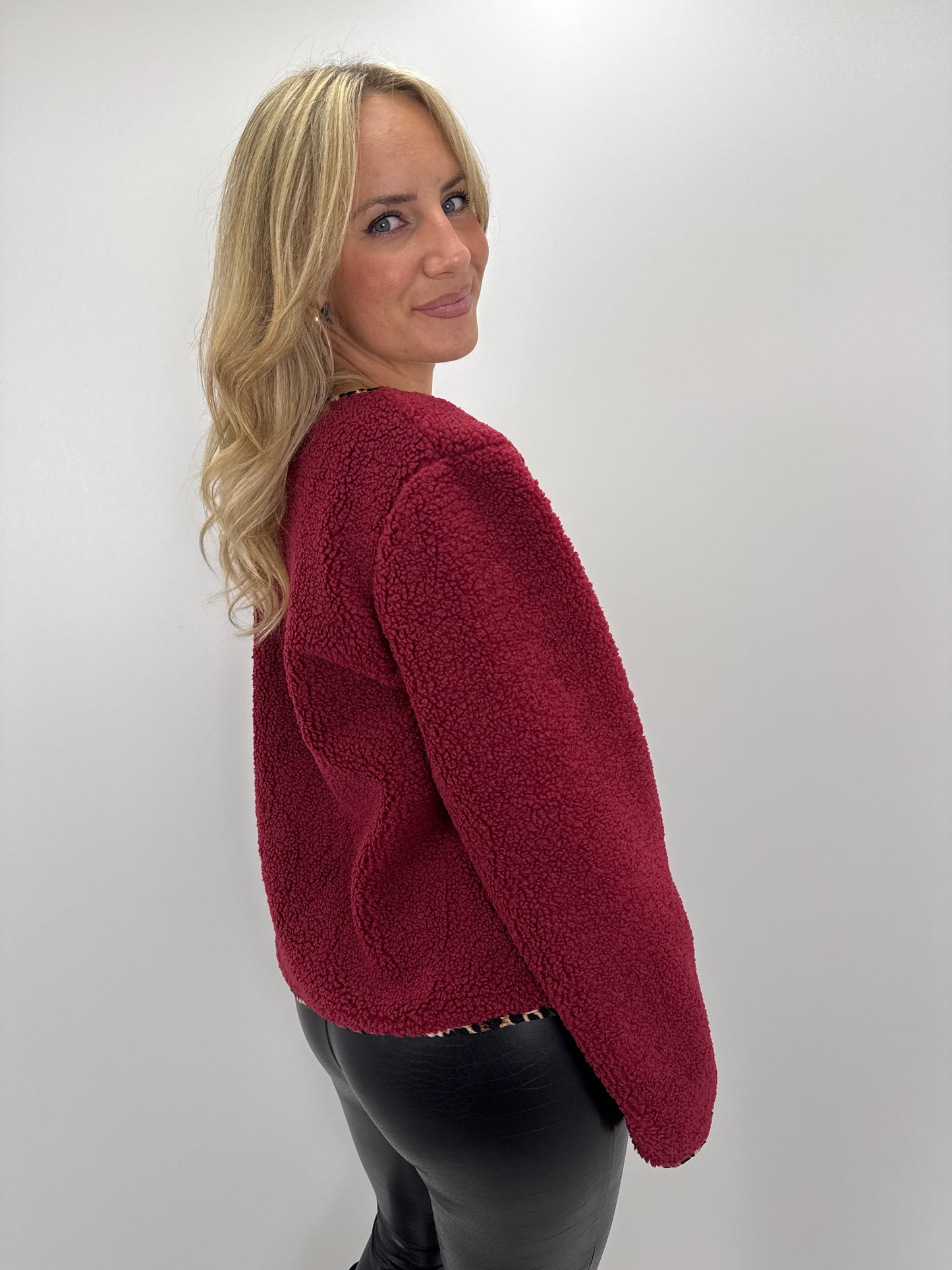 Teddyjacke Bowpard - bordeauxrot