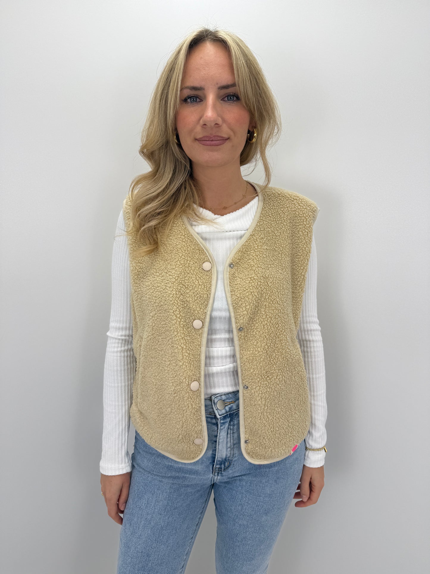 Weste im Teddylook Molly - beige