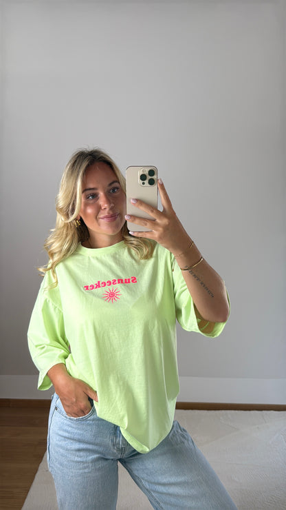 T-Shirt SunSeeker - grün/neonpink