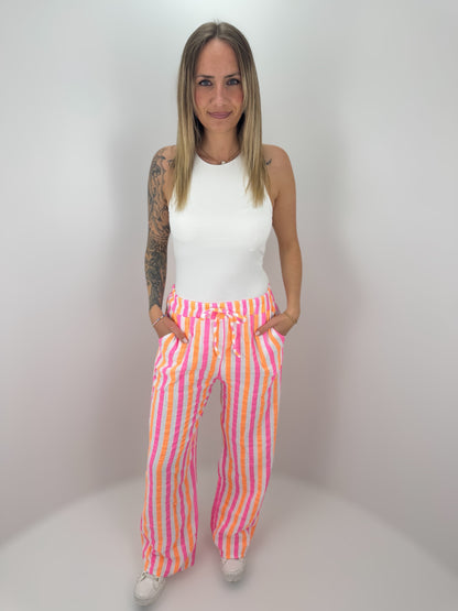 Musselinhose Emilia - pink/orange