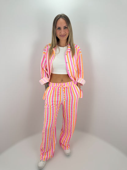 Musselinhose Emilia - pink/orange