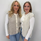 Pullunder Stripes- beige/weiß