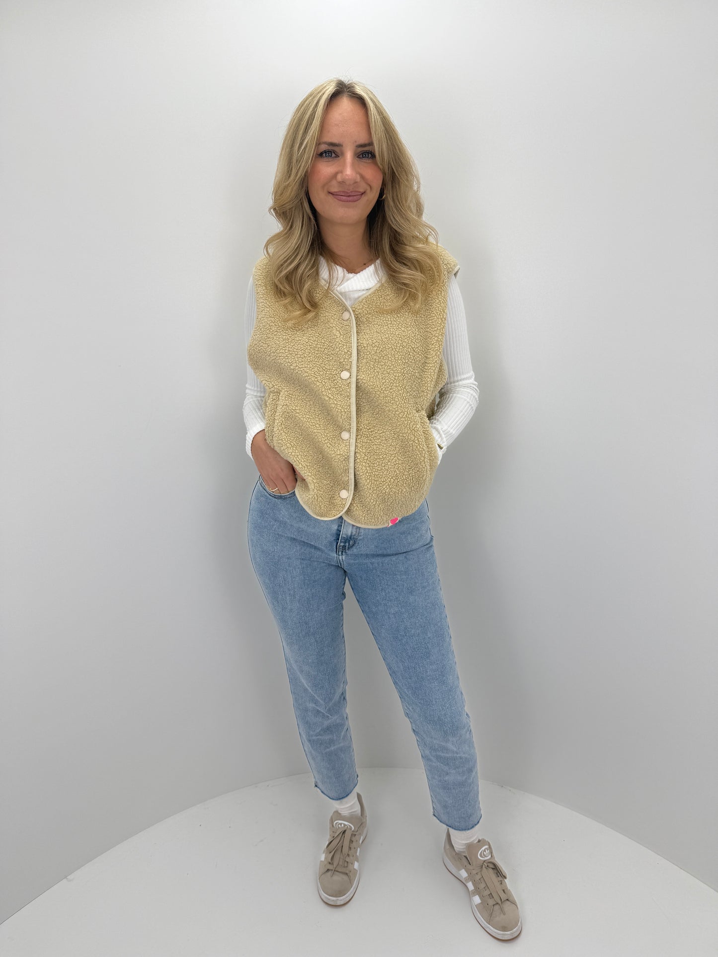 Weste im Teddylook Molly - beige