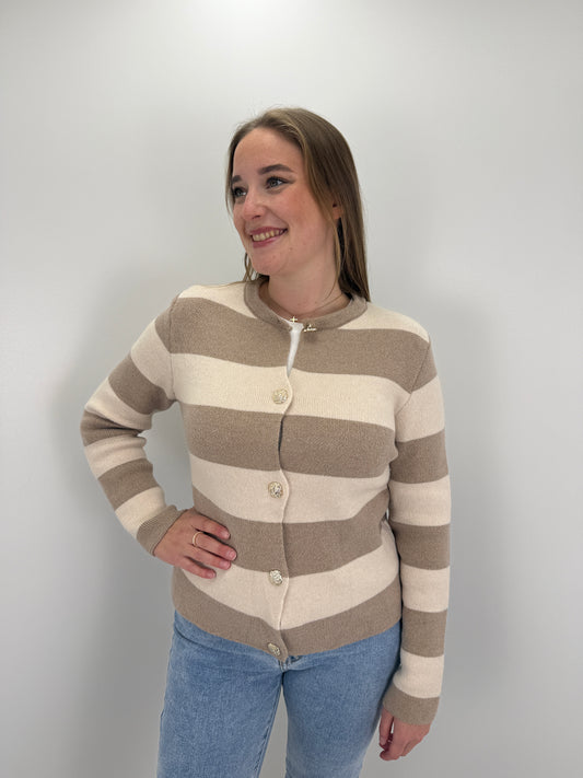 Cardigan Victoria - creme/taupe