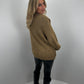 Basic Cardigan mit Ballonärmeln - mokka