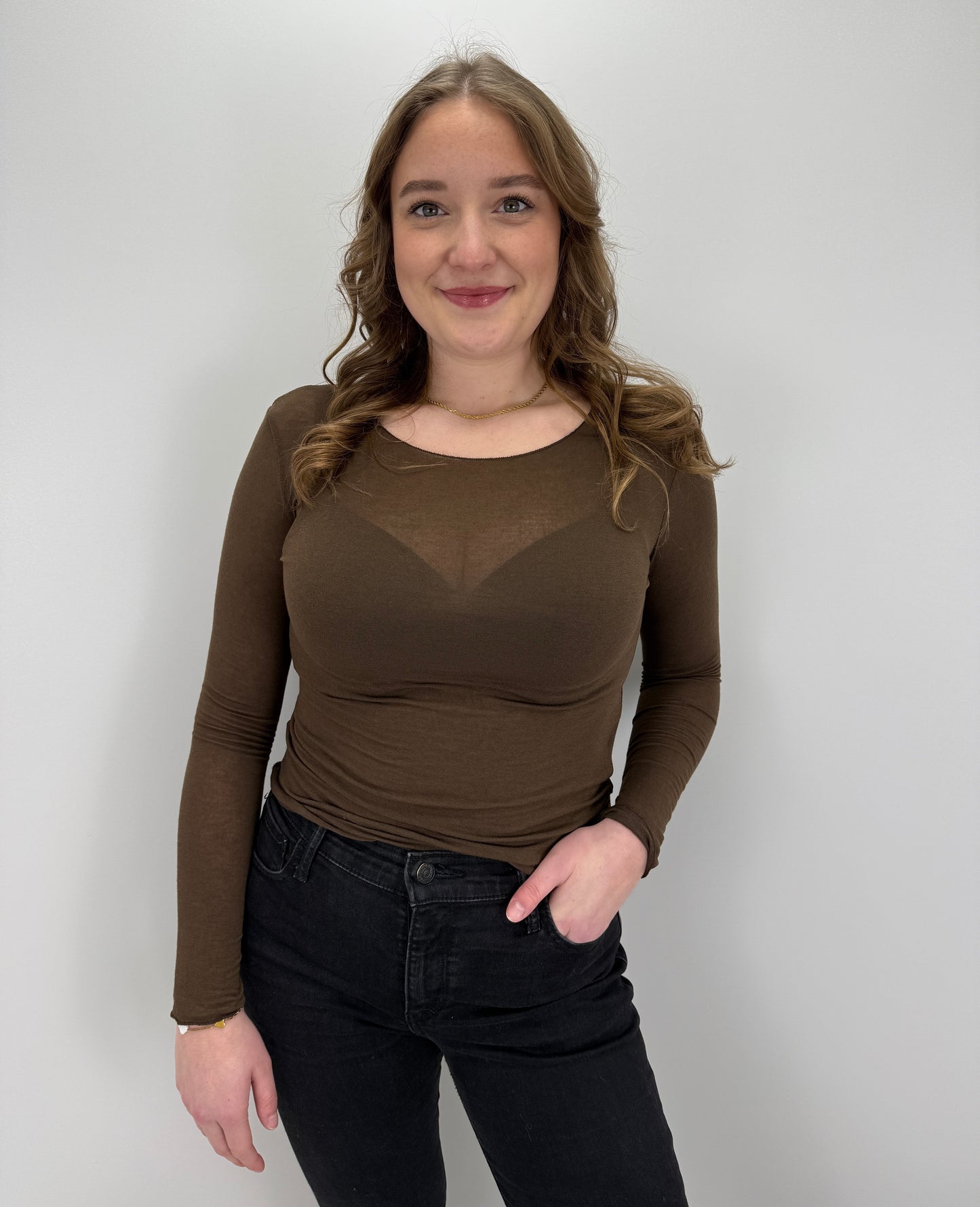 Cashmere Longsleeve Jana - braun