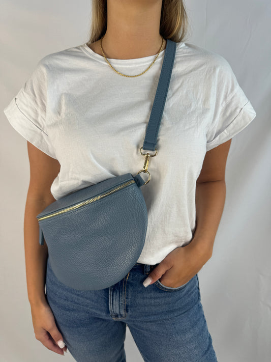 Banana Bag - jeansblau/gold