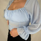 Bluse Elegancé - babyblau