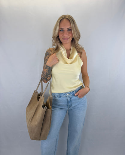 Wildleder Shopper Verona - taupe