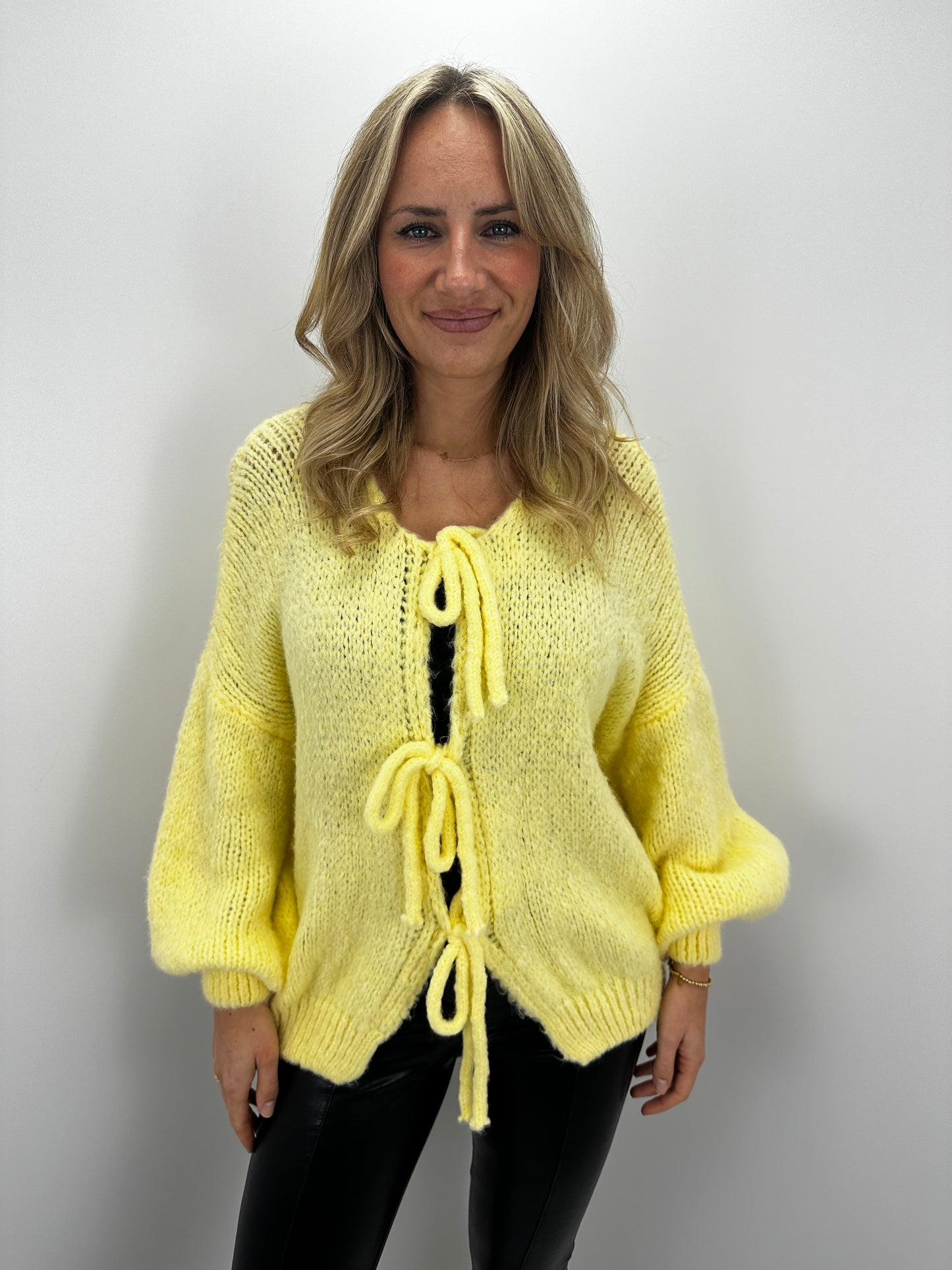 Cardigan Bow - Hellgelb