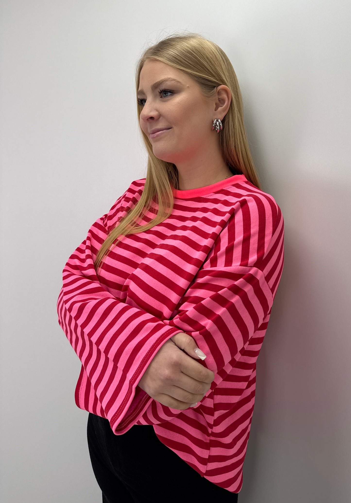 Sweatshirt Lucy - pink/rot