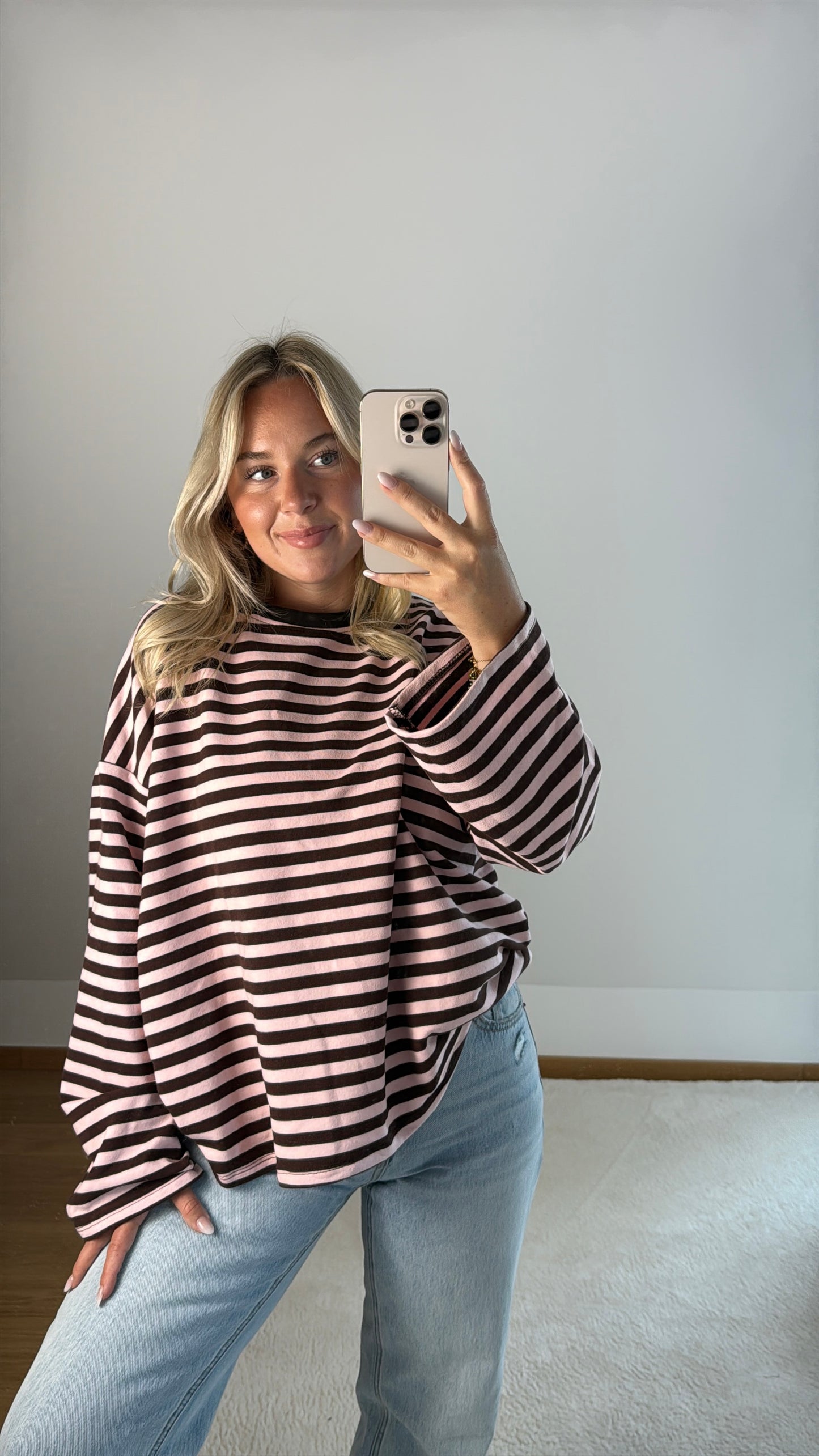 Sweatshirt Mara - braun/rosa