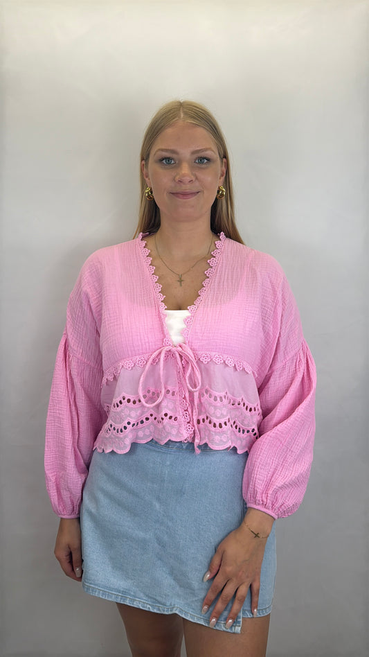 Musselinbluse Ida - pink