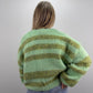 Gestreifter Cardigan May - grün