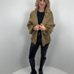 Basic Cardigan mit Ballonärmeln - mokka