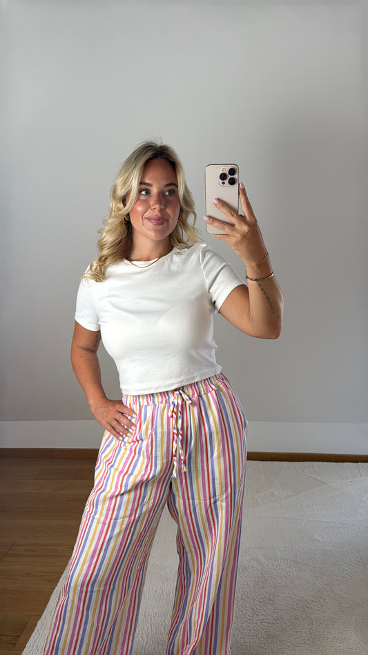Gestreifte Hose Fiona - bunt