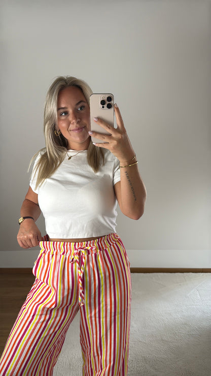 Gestreifte Hose Fiona - neon