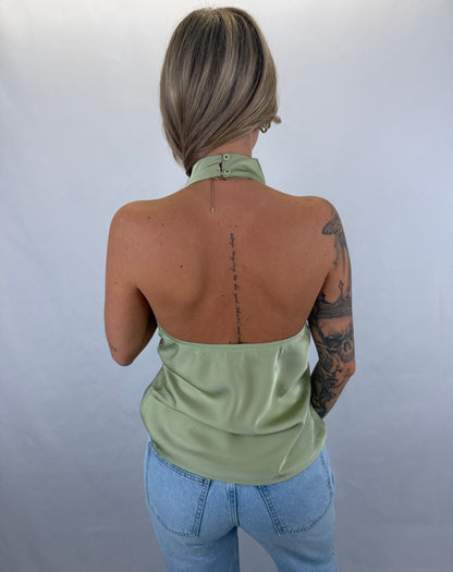 Neckholder Satintop Luna - grün