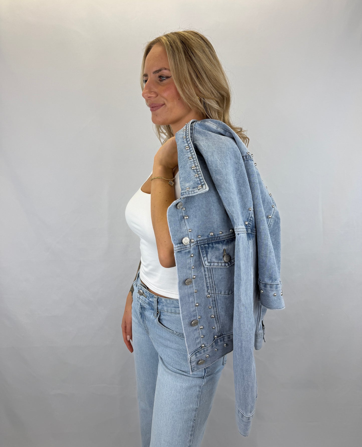 Jeansjacke Melissa - denim mit Nieten