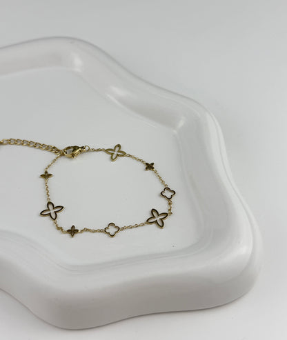 Armband - Flowers gold